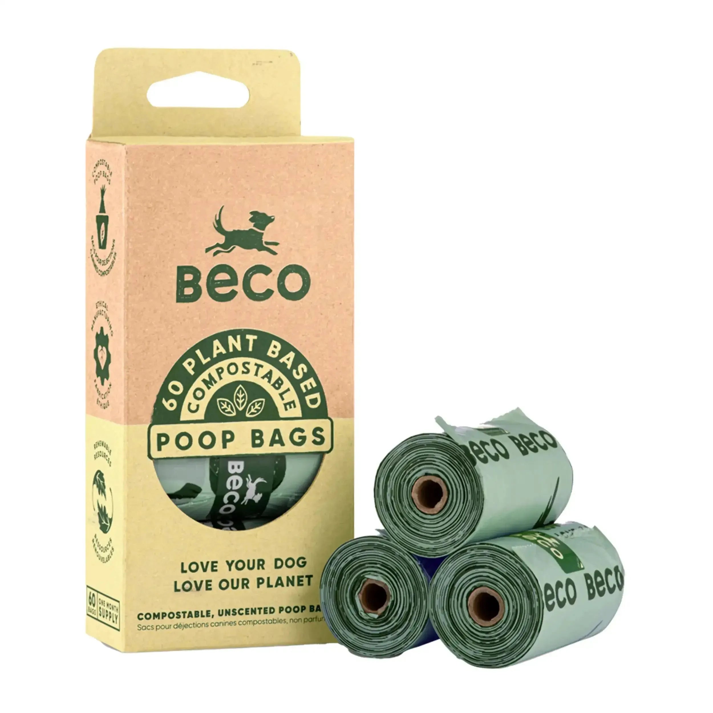 Beco Compostable Poop Bags Unscented – PetsCura