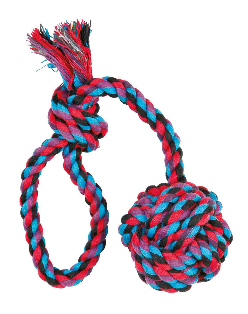 Playing Rope with Woven-in Ball - PetsCura