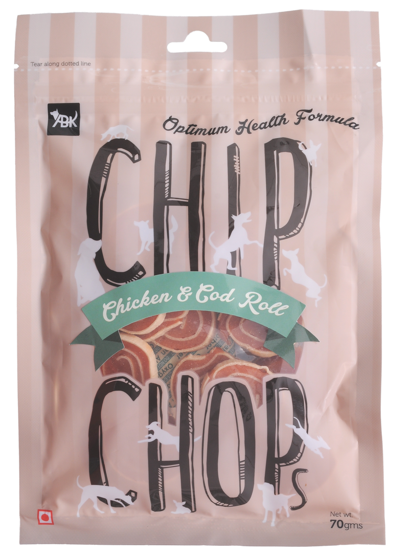 Chip Chops Chicken & Codfish Rolls - PetsCura