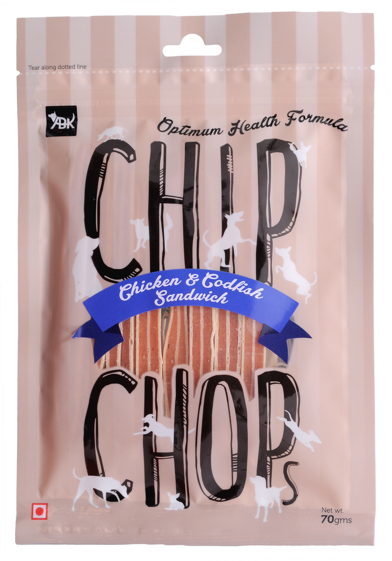 Chip Chops Chicken & Codfish Sandwich - PetsCura