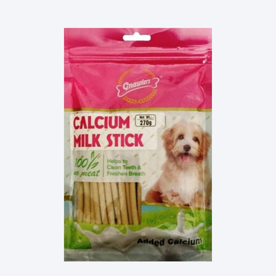 Gnawlers Calcium Milk Stick Dog Treat - PetsCura