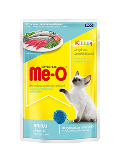 Me-O Kitten Tuna & Sardine Wet Cat Food (Pack of 12) - PetsCura