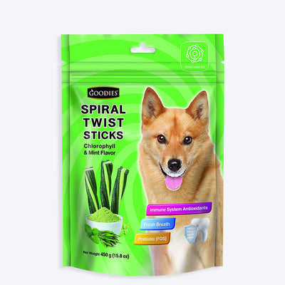Goodies Spiral Twist Sticks Chlorophyll & Mint - PetsCura