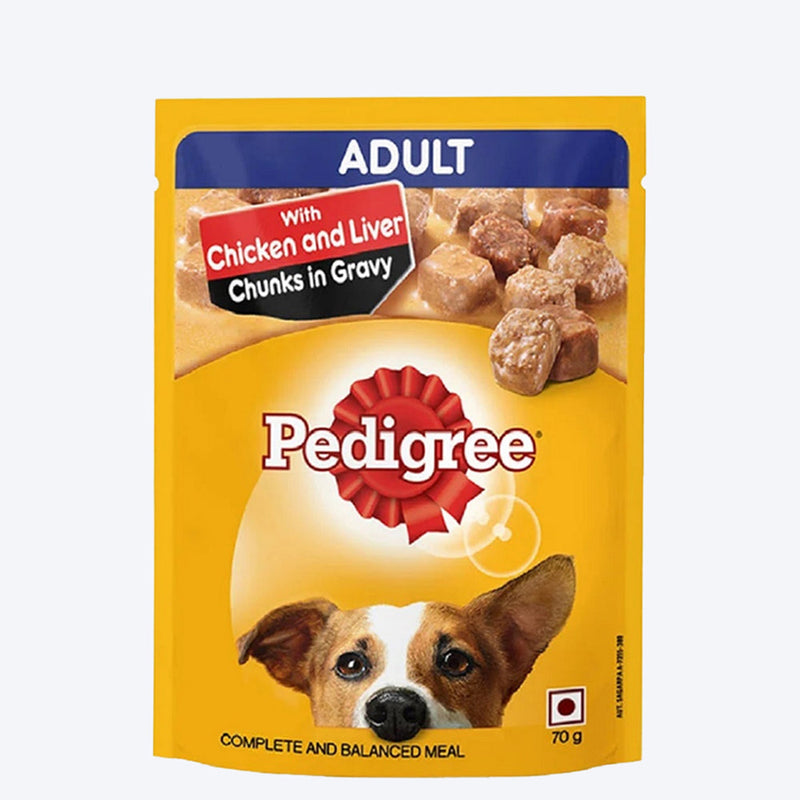 Pedigree Chicken And Liver Chunks Adult Wet Dog Food - PetsCura