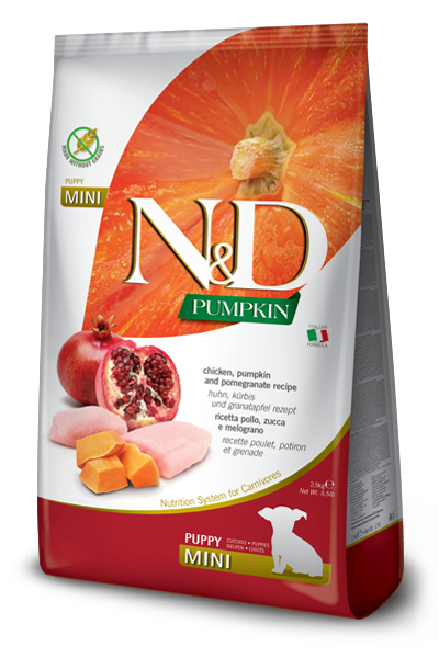 N&D Pumpkin Grain Free CHICKEN, PUMPKIN AND POMEGRANATE PUPPY MINI - PetsCura
