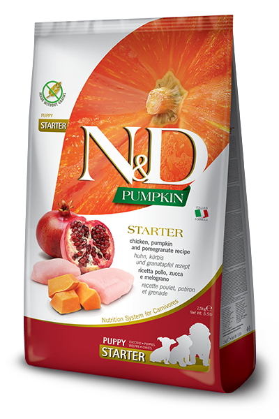 N&D Pumpkin Grain Free CHICKEN, PUMPKIN AND POMEGRANATE STARTER PUPPY - PetsCura