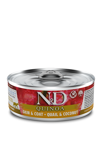 N&D Quinoa Grain Free SKIN&COAT QUAIL WET FOOD - PetsCura