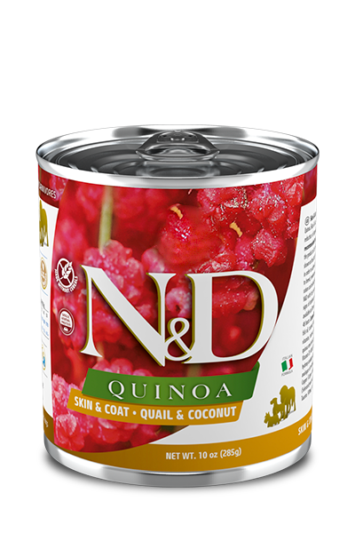 N&D Quinoa Grain SKIN & COAT QUAIL WET FOOD - PetsCura