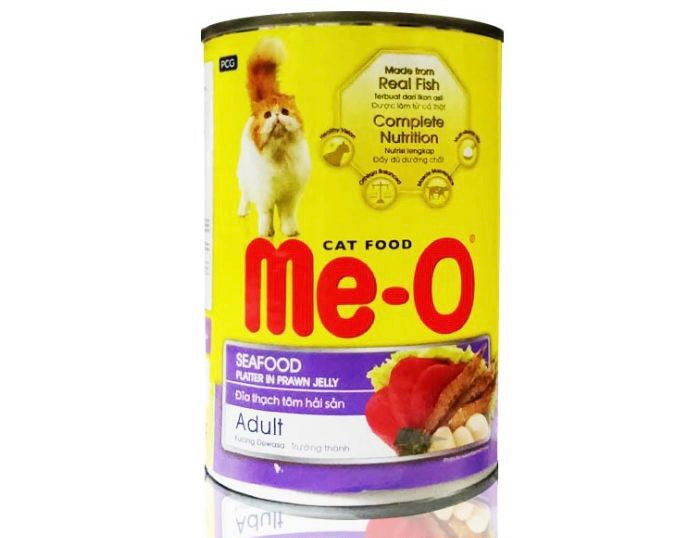 Me-O Seafood in Jelly Adult Cat Can Food - PetsCura