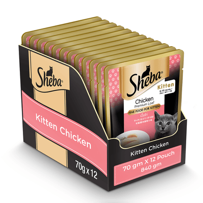 Sheba Premium Wet Cat Food - Chicken Loaf for Kittens - PetsCura