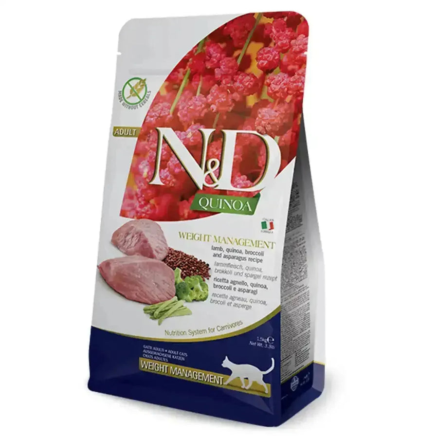 N&D Quinoa Grain Free Cat WEIGHT MANAGEMENT LAMB - PetsCura