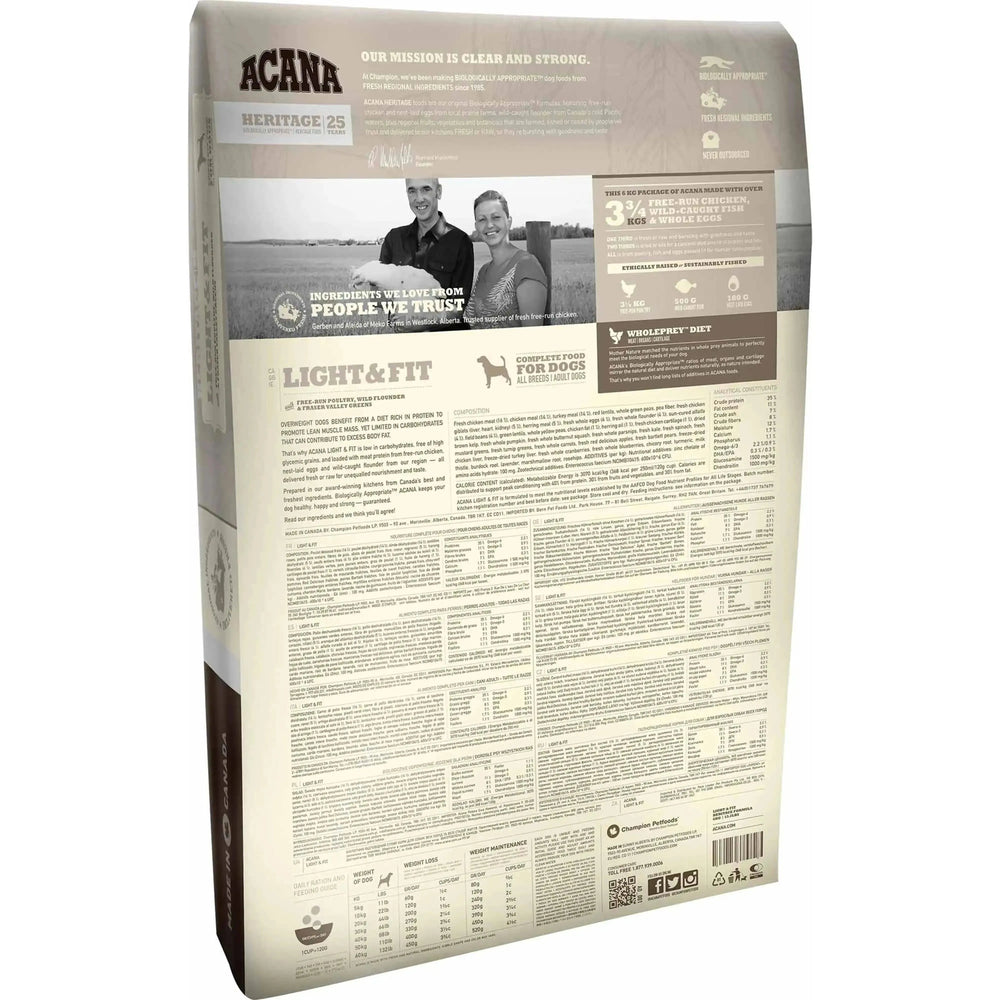 Acana Light & Fit Dog Food - PetsCura