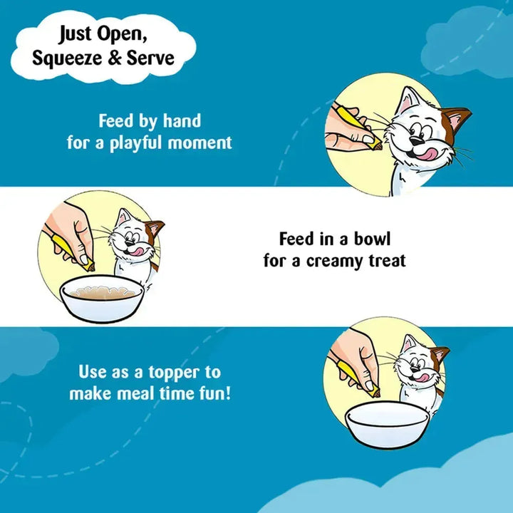 Temptations Creamy Purrrr-ee Cat Treats, Chicken & Tuna Flavors - PetsCura