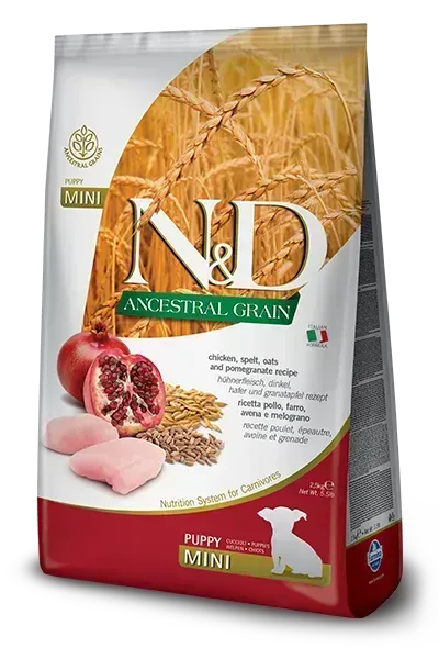 N&D Ancestral Grain CHICKEN & POMEGRANATE PUPPY MINI - PetsCura