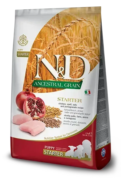 N&D Ancestral Grain CHICKEN & POMEGRANATE STARTER PUPPY - PetsCura