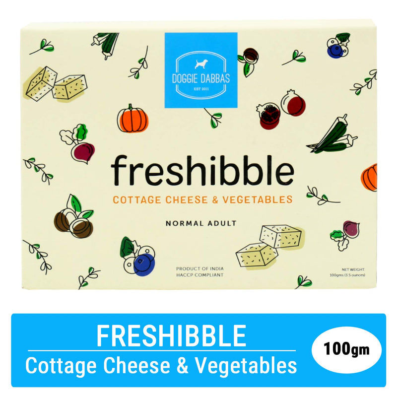 Doggie Dabba Freshibble- Cottage Cheese & Vegetables