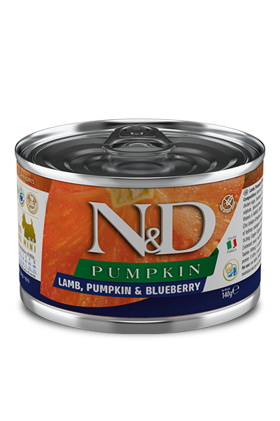 N&D Pumpkin Grain Free LAMB, PUMPKIN & BLUEBERRY ADULT MINI WET FOOD - PetsCura
