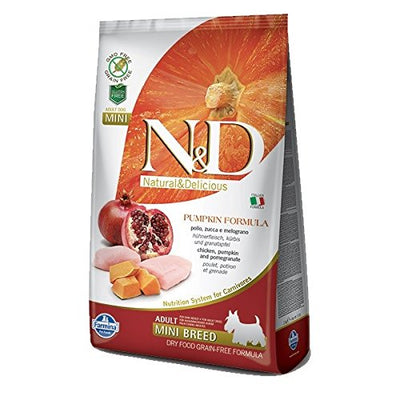 N&D Grain Free Pumpkin Chicken & Pomegranate Adult Mini Dog Food - PetsCura