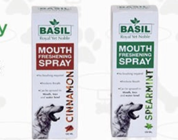 Basil mouth freshening spray