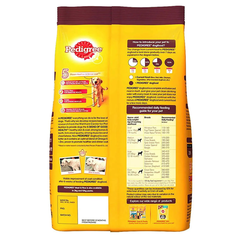 Pedigree Adult Dry Dog food Meat & Rice