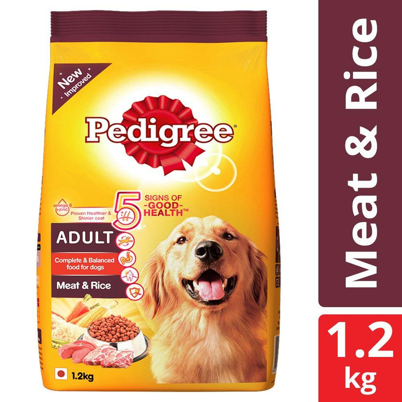 Pedigree Adult Dry Dog food Meat & Rice - PetsCura