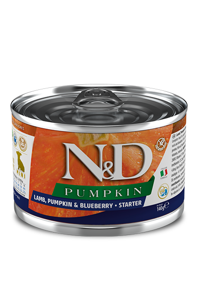 N&D Pumpkin Grain Free LAMB, PUMPKIN & BLUEBERRY - STARTER MINI WET FOOD - PetsCura