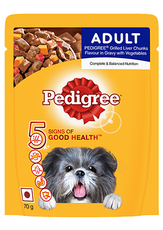Pedigree Gravy Adult Grilled Liver Chunks Flavour with Vegetables
