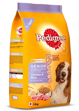 Pedigree Senior Dog food Chicken & Rice - PetsCura