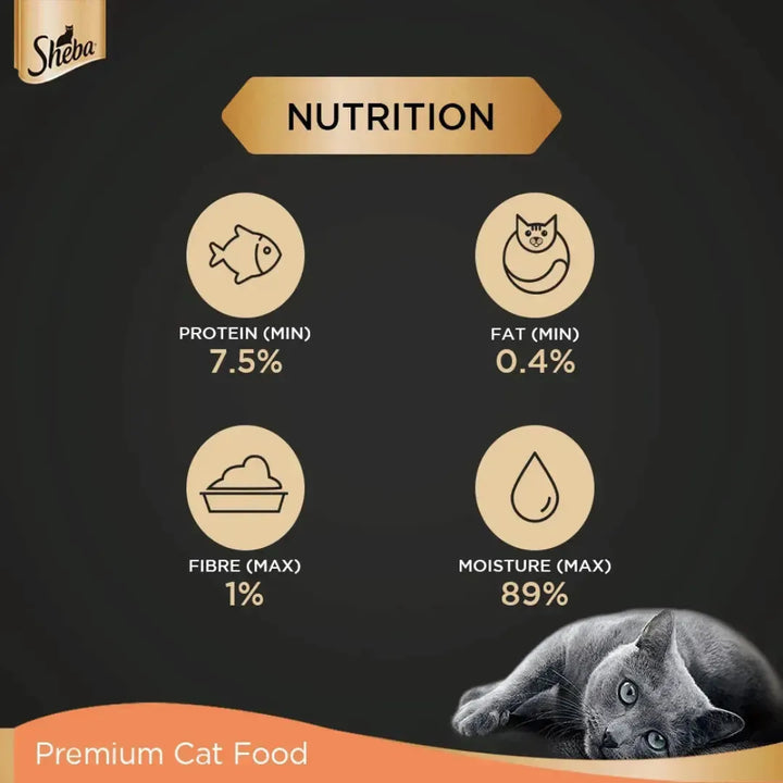 Sheba Premium Wet Cat Food - Chicken With Tuna In Gravy - PetsCura