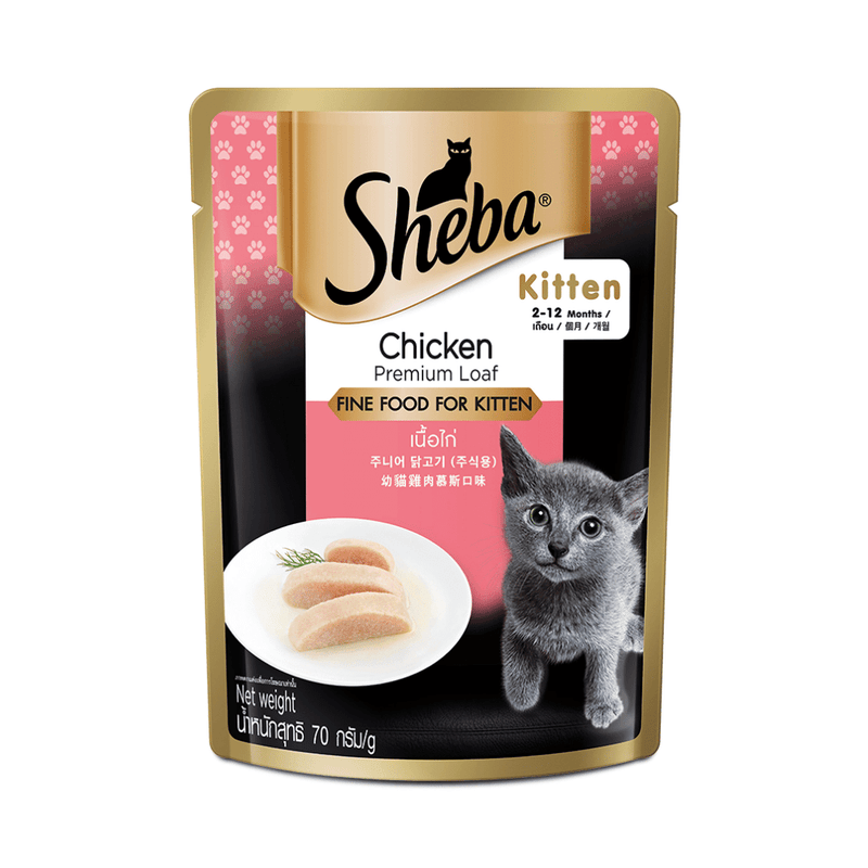 Sheba Premium Wet Cat Food - Chicken Loaf for Kittens