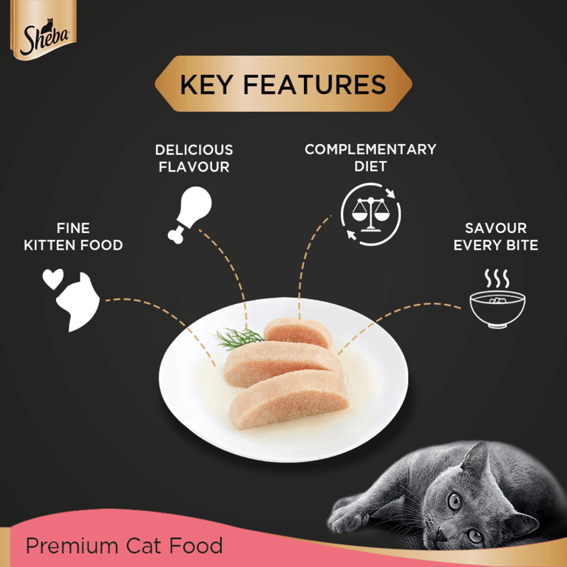 Sheba Premium Wet Cat Food - Chicken Loaf for Kittens