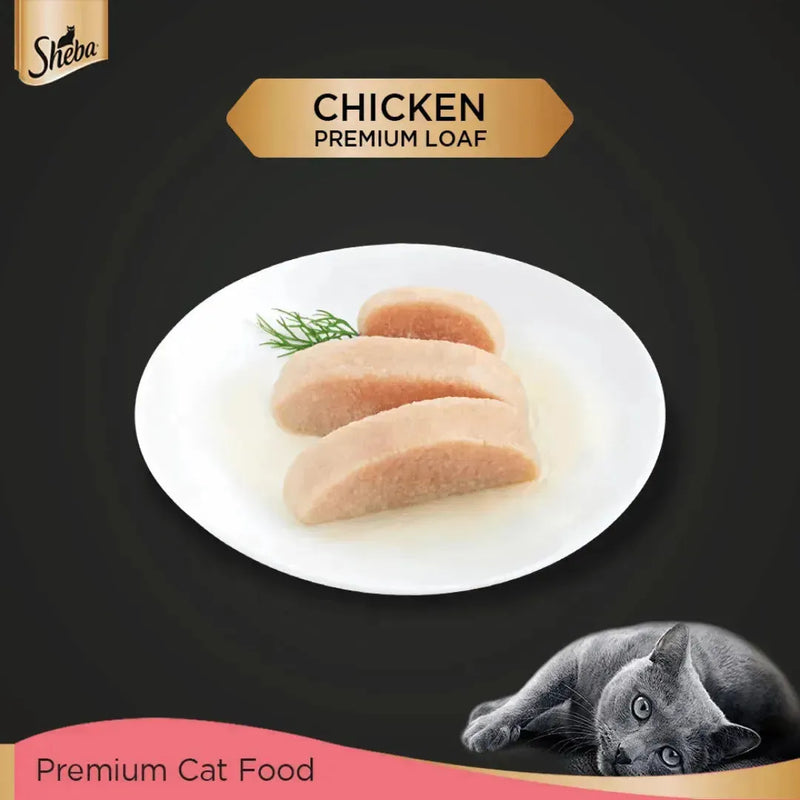 Sheba Premium Wet Cat Food - Chicken Loaf for Kittens