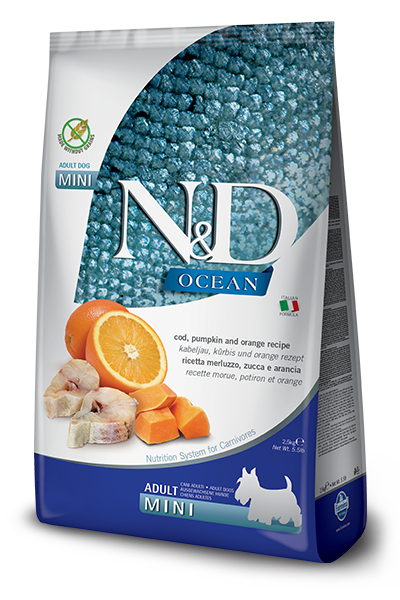 N&D Ocean Grain Free COD, PUMPKIN & ORANGE ADULT MINI